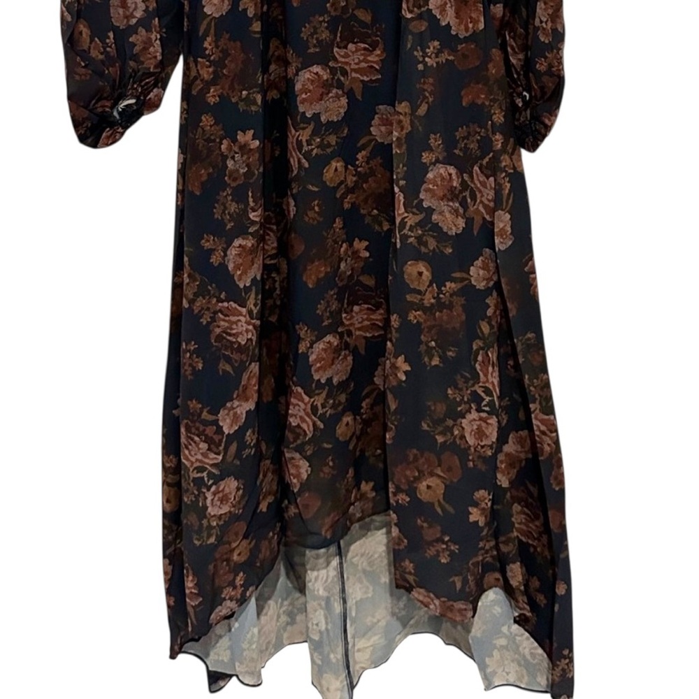 Joyfolie Boho Women’s Crystal Maxi Dress Navy Floral XXS NWT - Picture 10 of 12